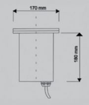 Embutido de solo para l�mpada PAR 38 ou PAR38 LED