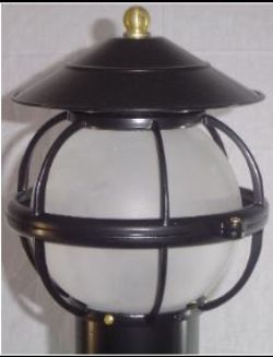 Poste balizador de aluminio com globo