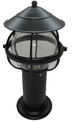 Poste balizador de aluminio com globo