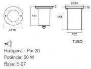 Embutido de solo PAR 20  aro inox