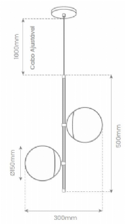 Pendente Globo Duplo